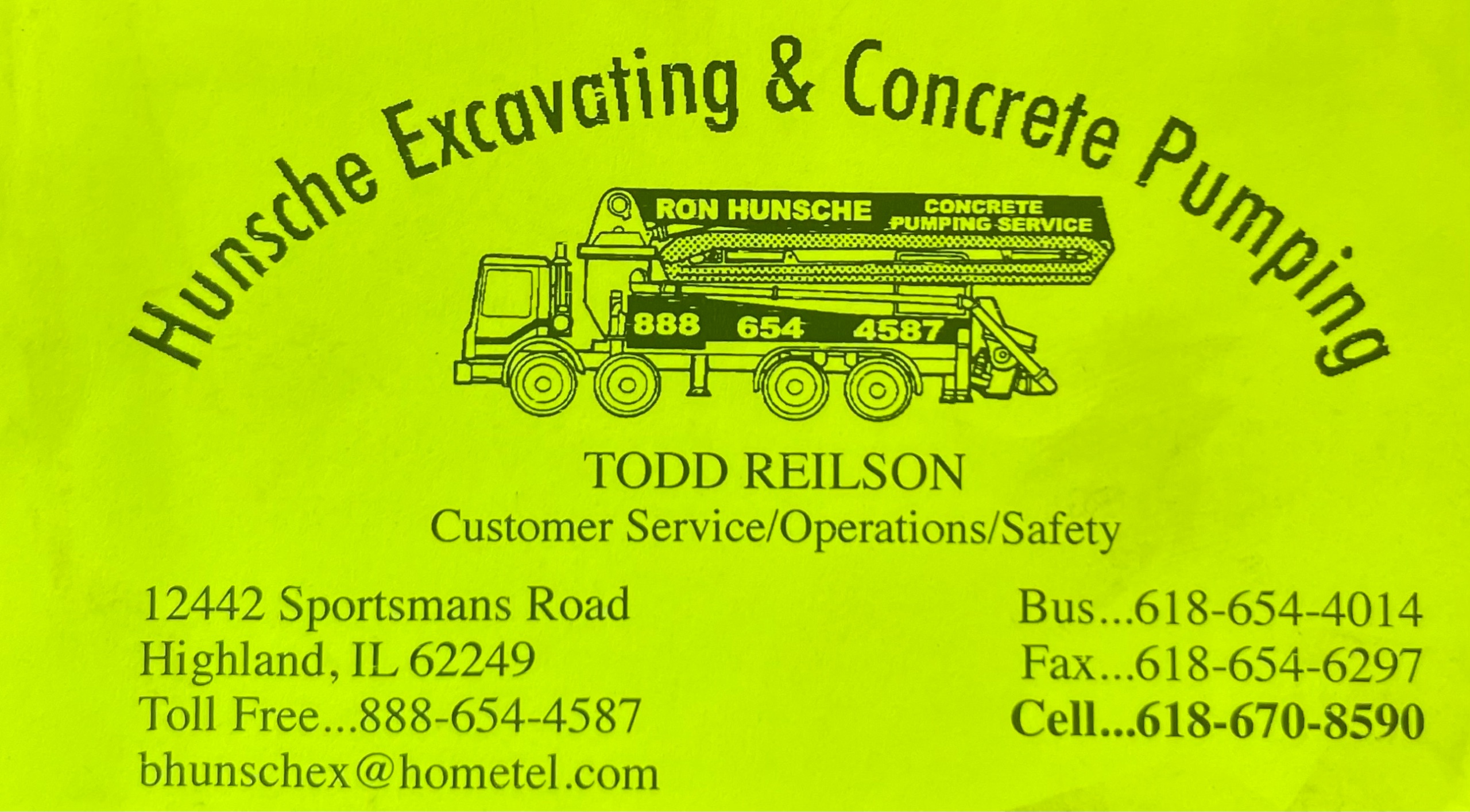 Hunsche Excavating & Concrete Pumping
