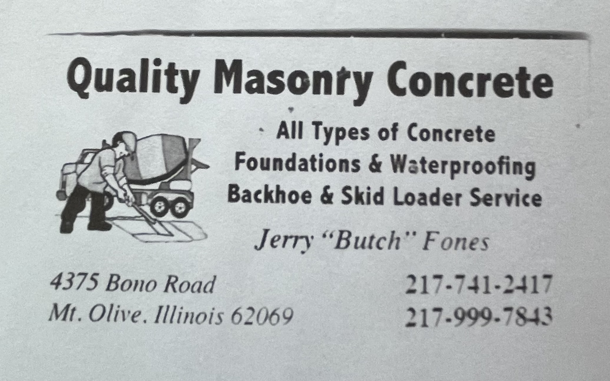 Quality Masonry Concrete